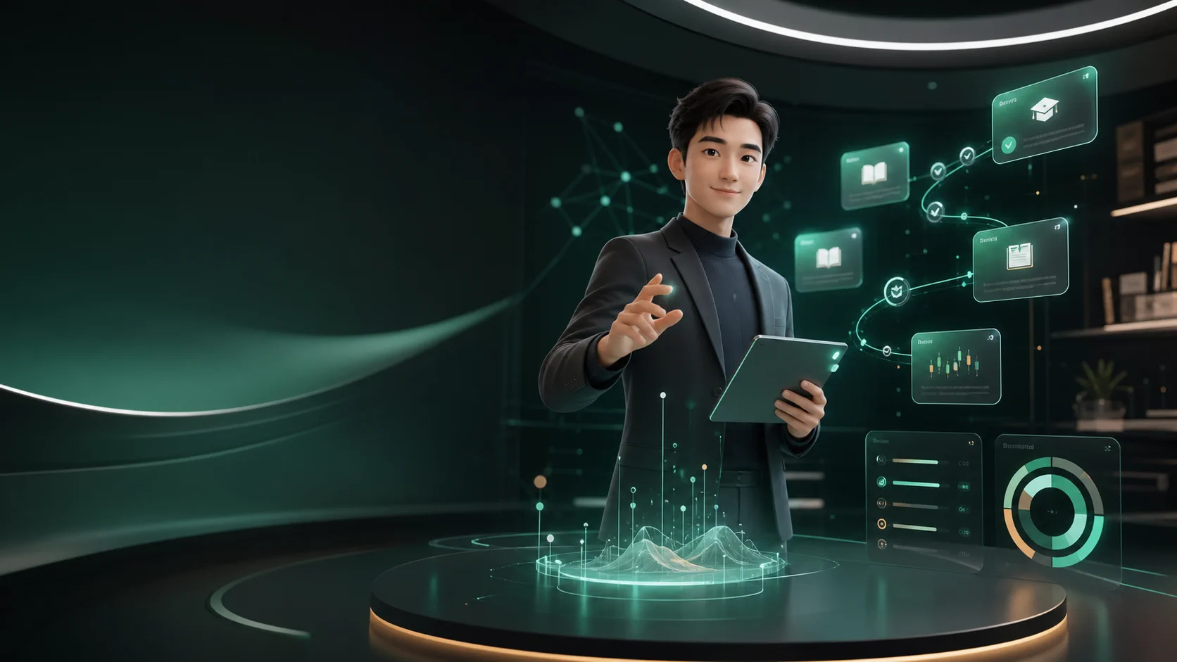 AI 研修学习反馈界面